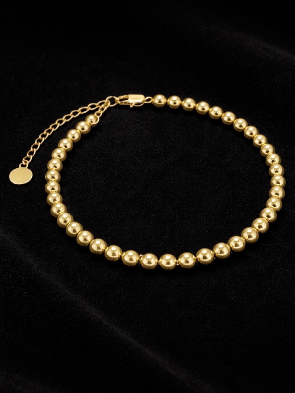 Gold Beaded Women's Bracelet - Elegant Minimalist Jewelry